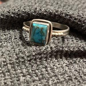 Turquoise sterling silver size 10 ring